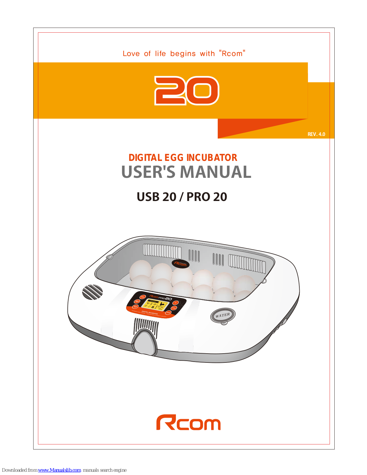 Rcom USB 20, USB 50, PRO 20 User Manual - ManualMachine.com