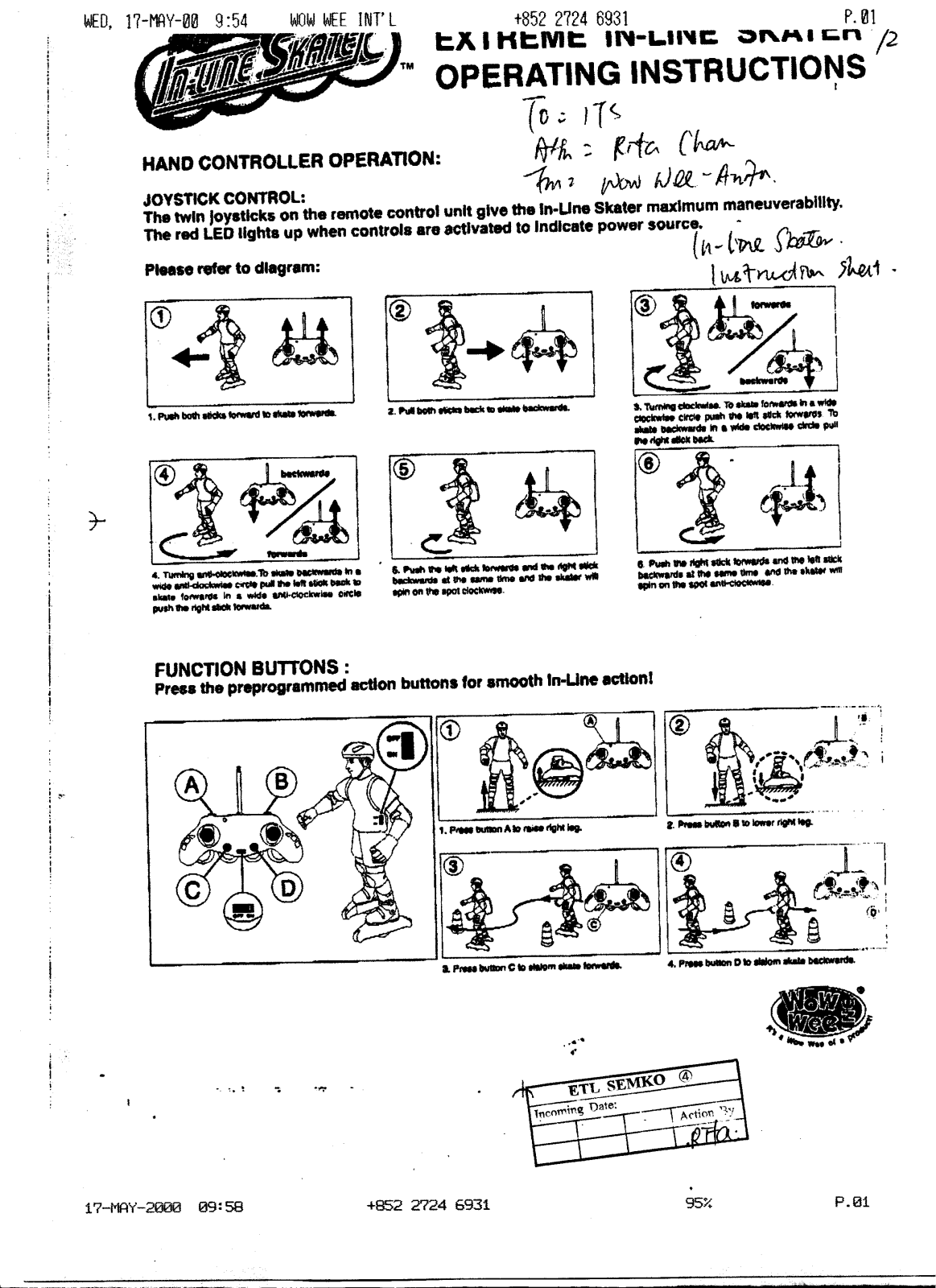 WowWee Group 1933, 1932 User Manual