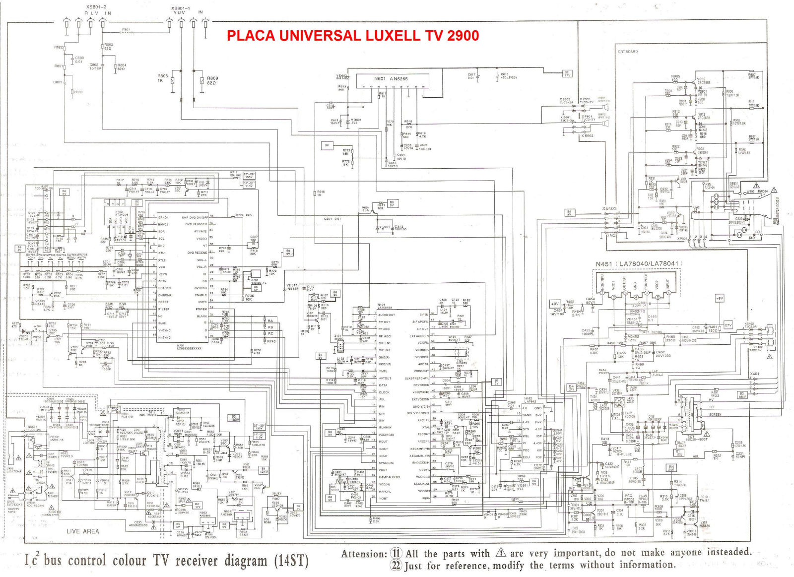 Luxell TV2900 Schematic - ManualMachine.com