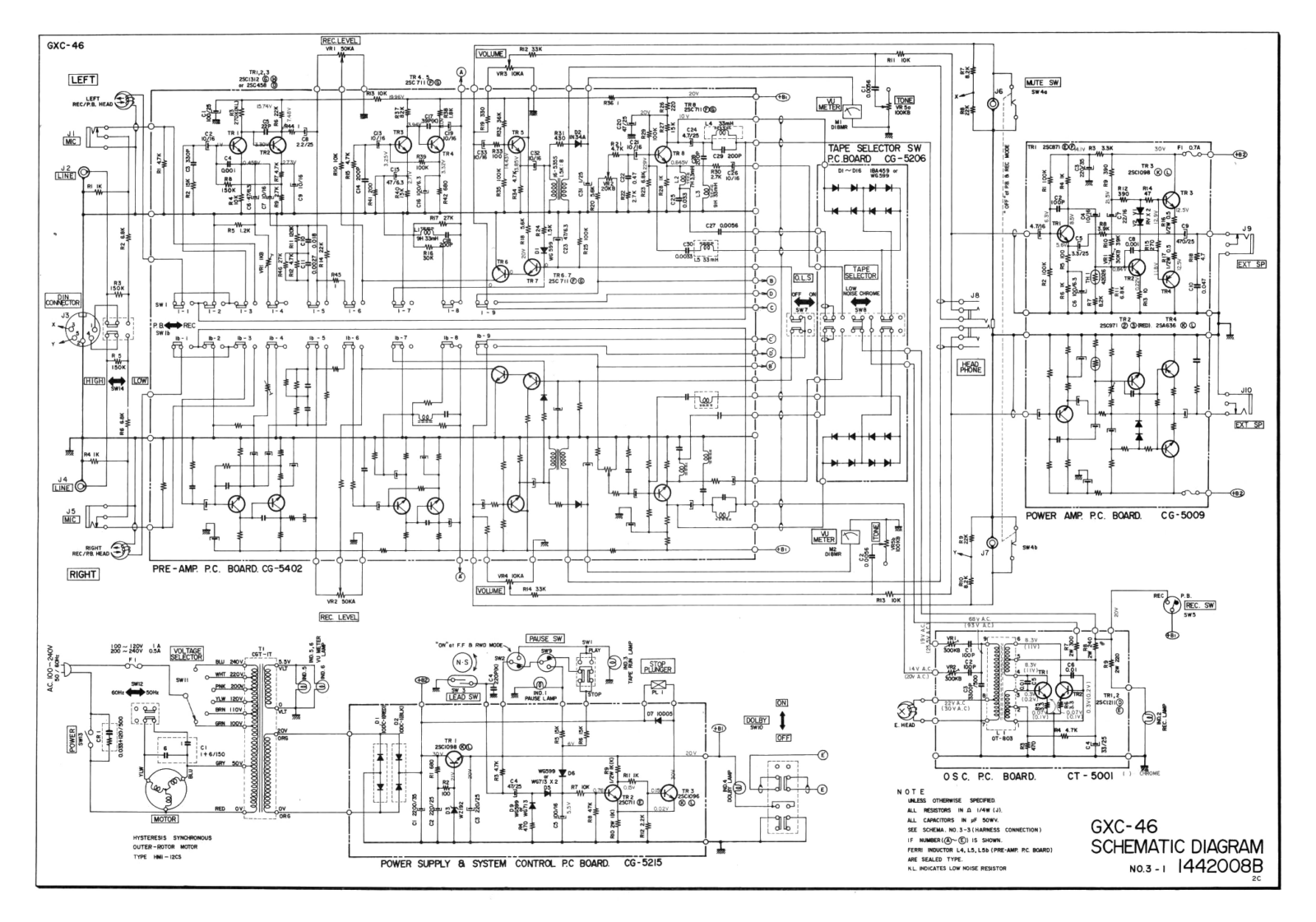 Akai GXC-46 Schematic