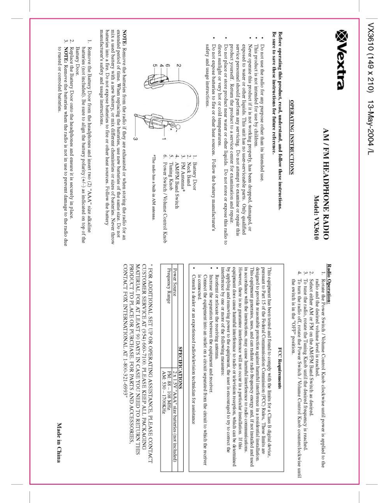 Memorex VX3610 User Manual