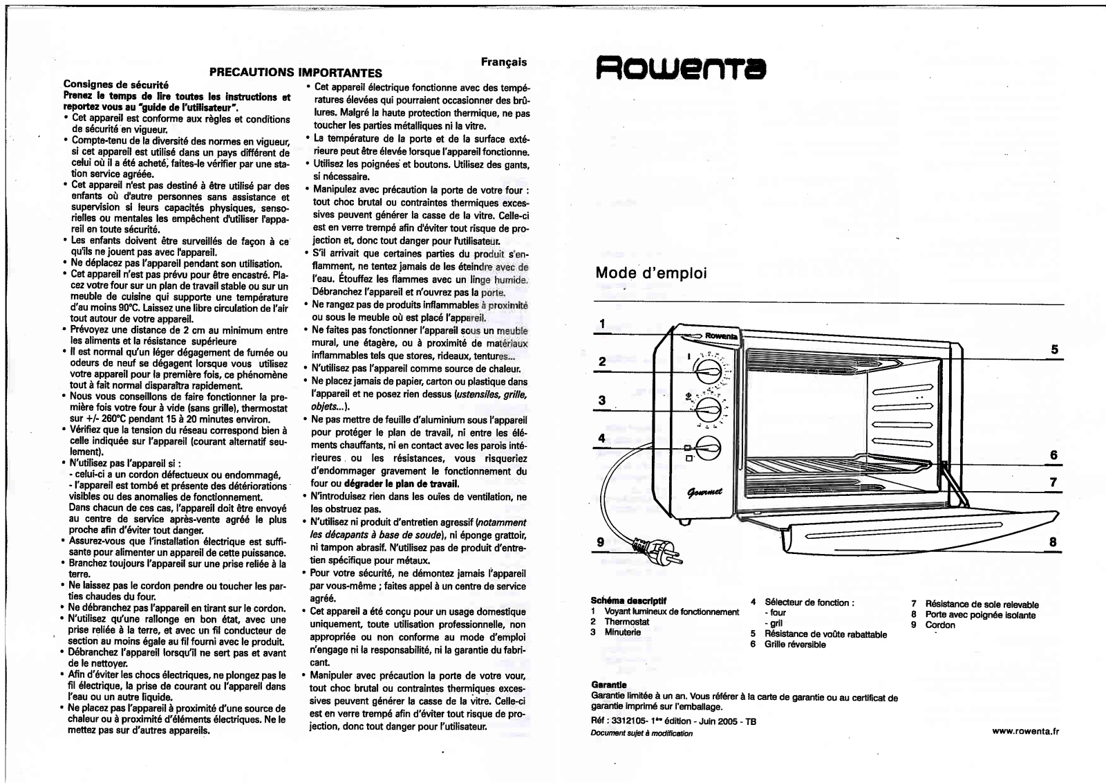 ROWENTA FC 276 User Manual