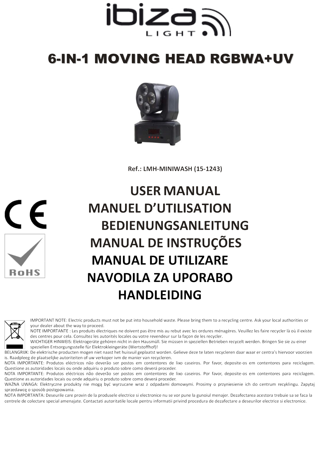 BST LMH-MINIWASH User manual