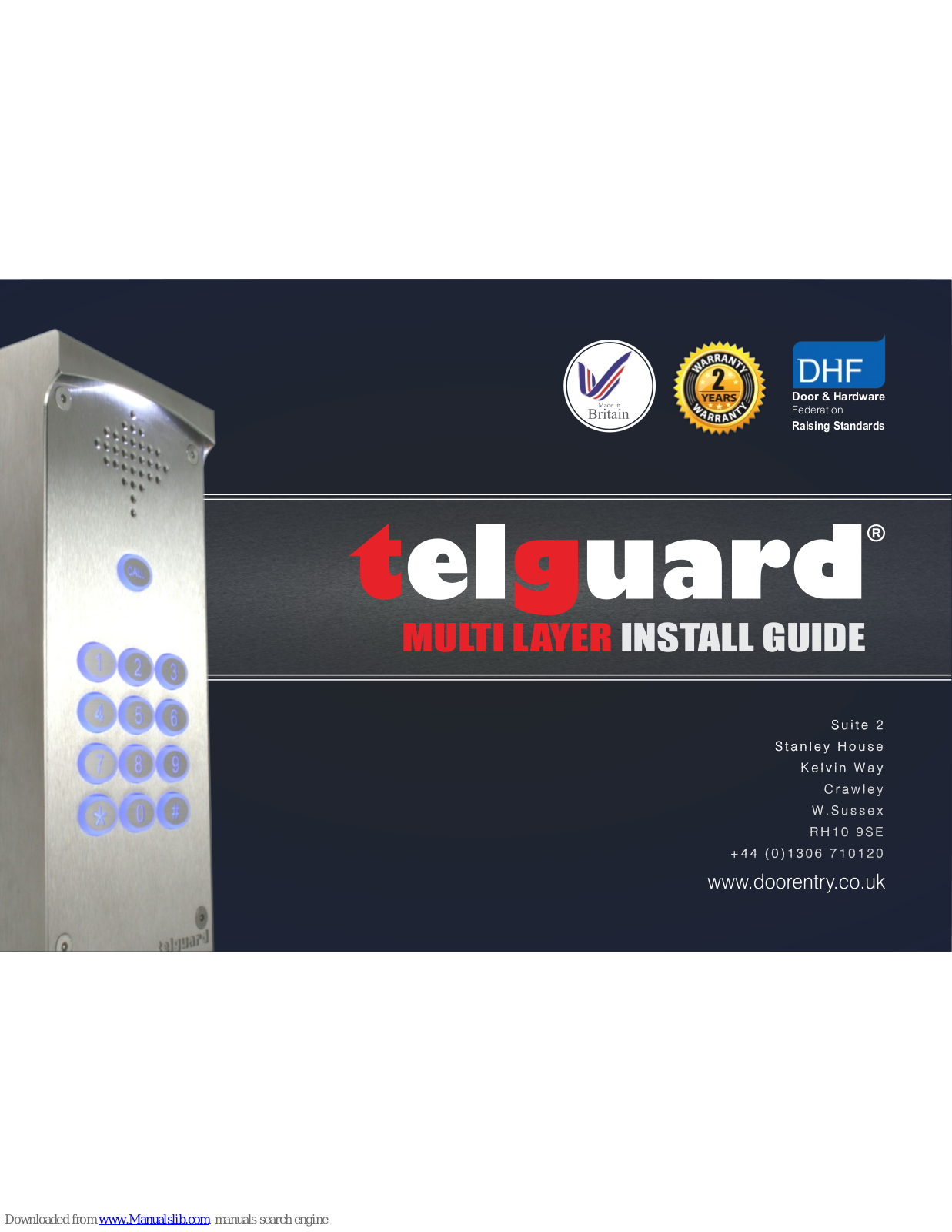 Telguard Bespoke, T-Bespoke, Junior, Millennium Install Manual