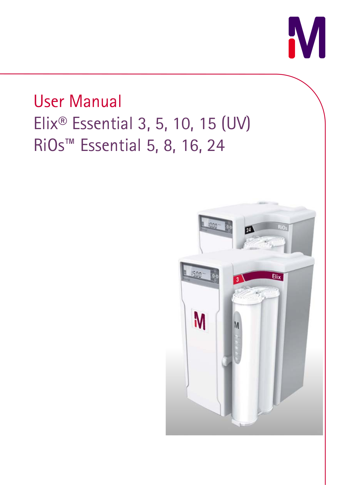 Millipore RiOs Essential 8, Elix Essential 5, Elix Essential 10, RiOs Essential 5, RiOs Essential 16 User Manual - ManualMachine.com
