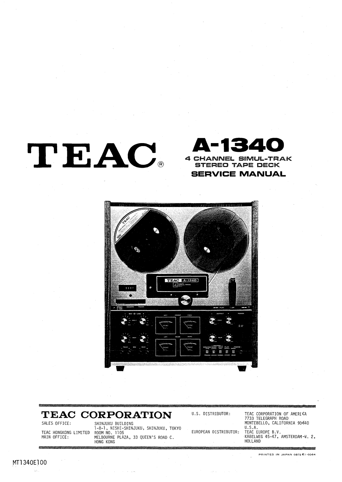 TEAC A-1340 Service manual