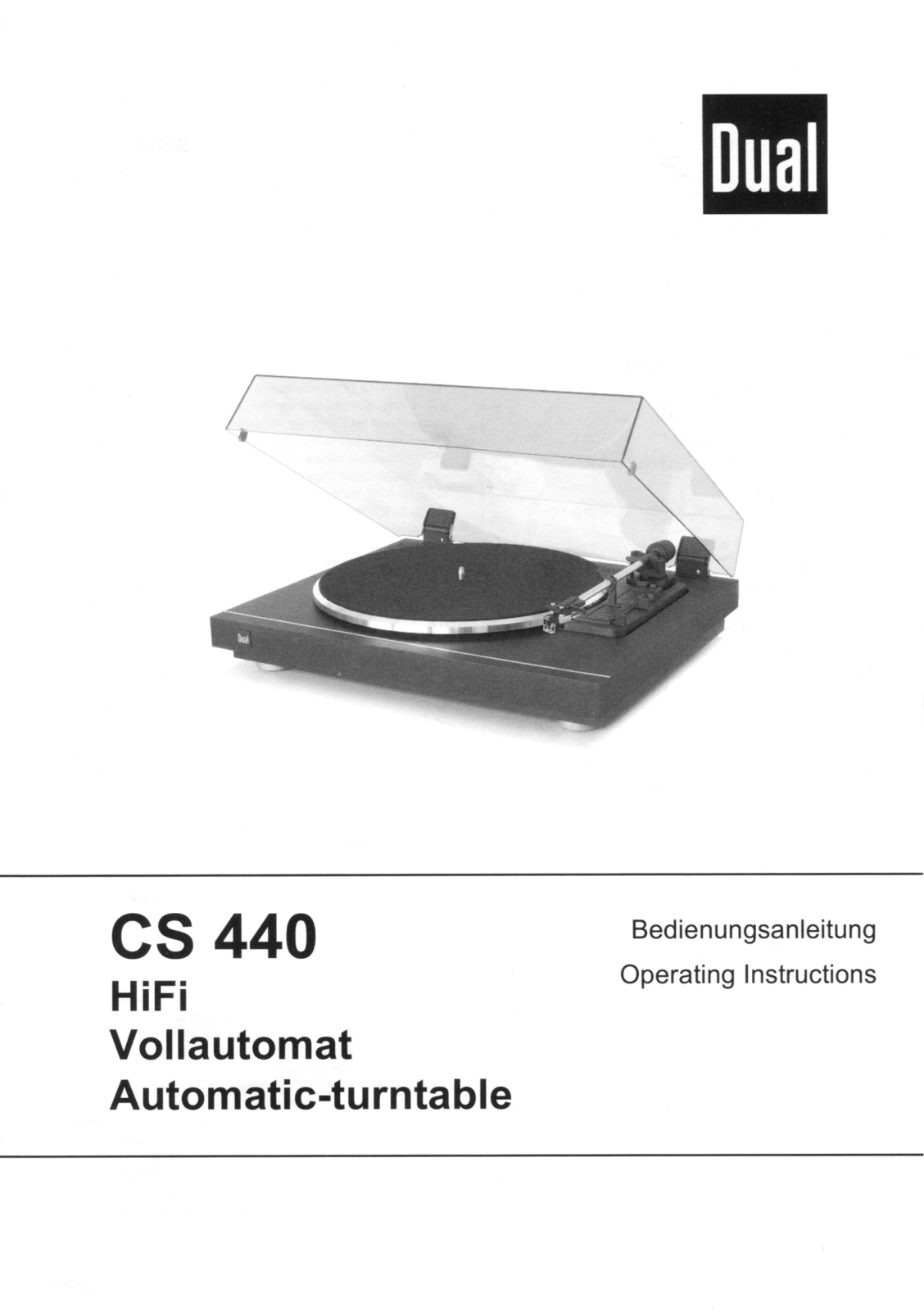 Dual CS 440 Operation Manual