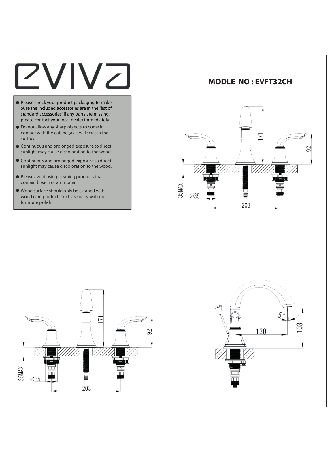 Eviva EVIE1273 Specifications - ManualMachine.com