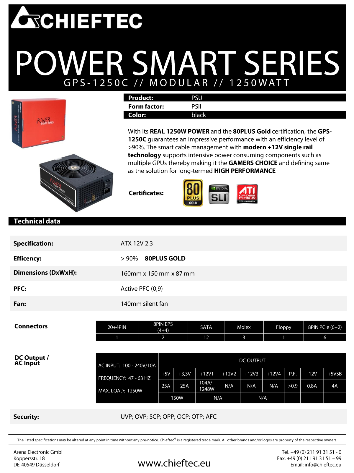 Chieftec GPS-1250C User Manual