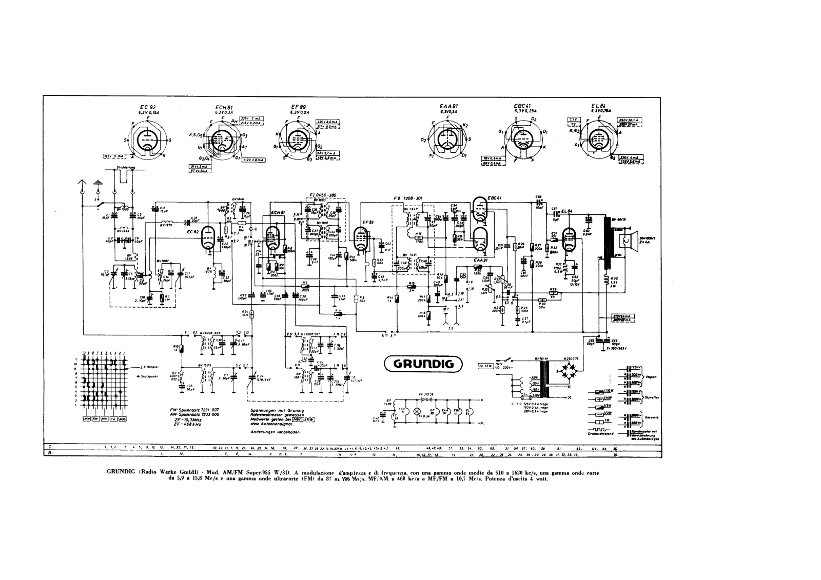 Grundig 955 schematic