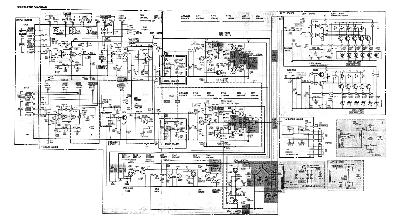 Sony TAF-30 Schematic