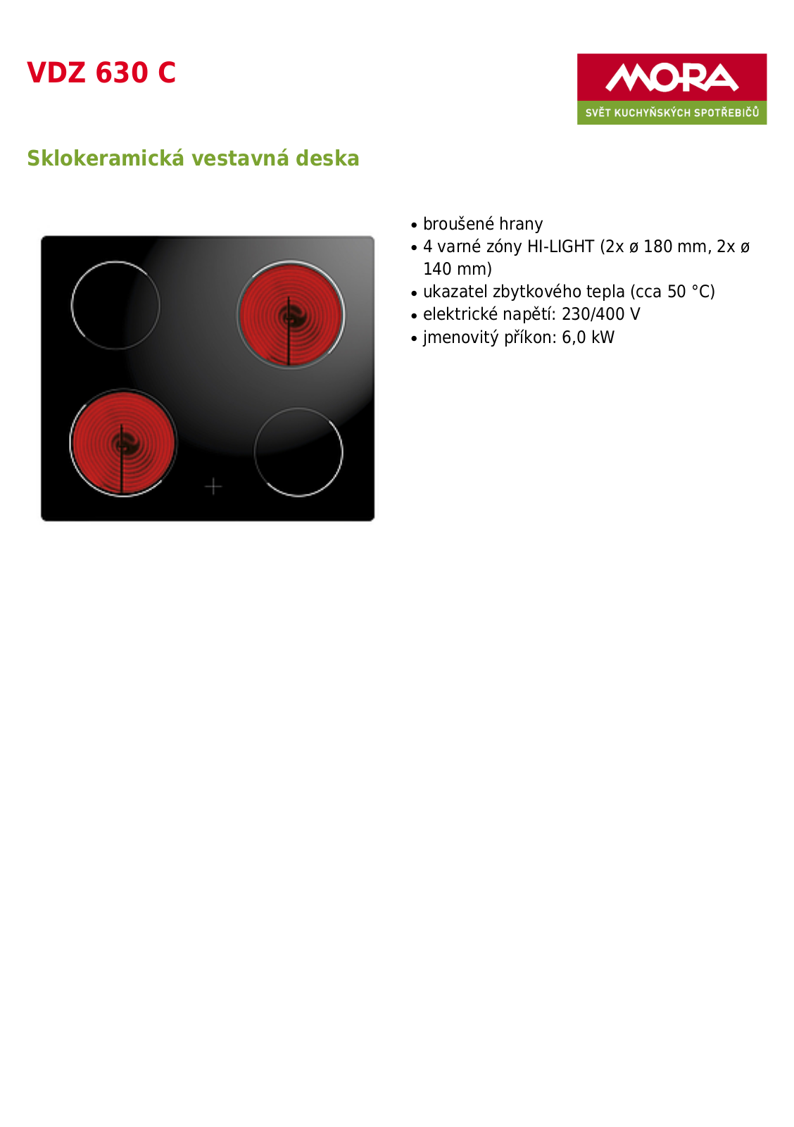 Mora VDZ 630 C User Manual