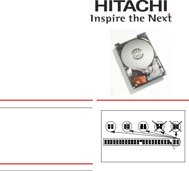 Hitachi HTS541040G9AT00, HTS541030G9AT00, HTS541020G9AT00, HTS541060G9AT00, HTS541080G9AT00 Quick Installation Guide