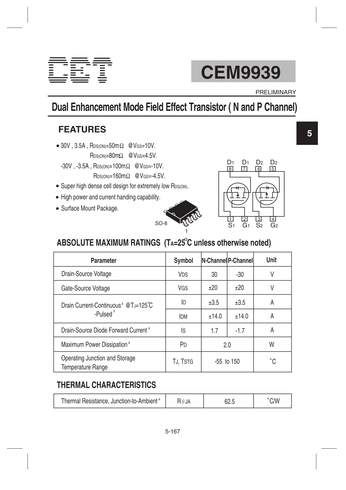 CET CEM9939 Datasheet