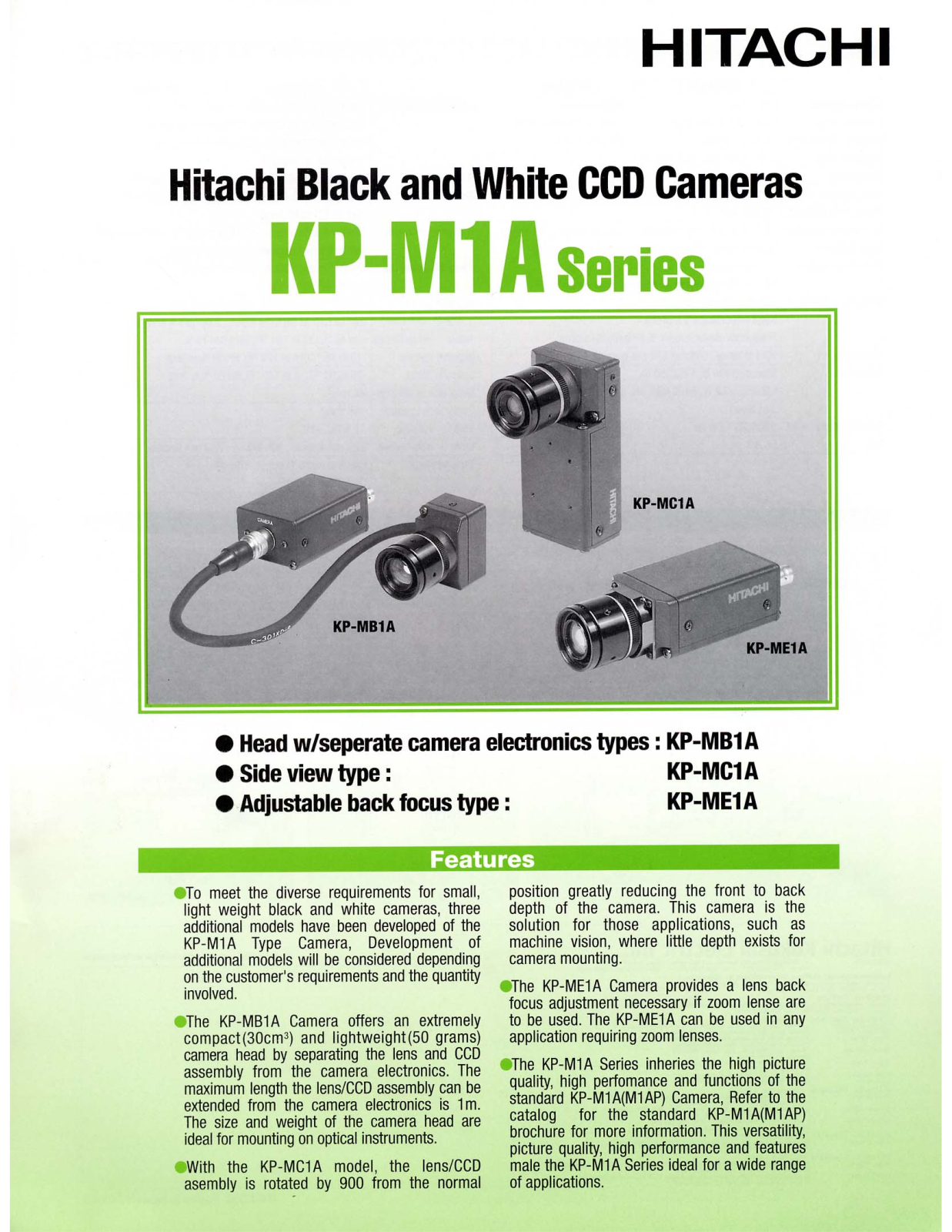 Hitachi kp-m1a User Manual