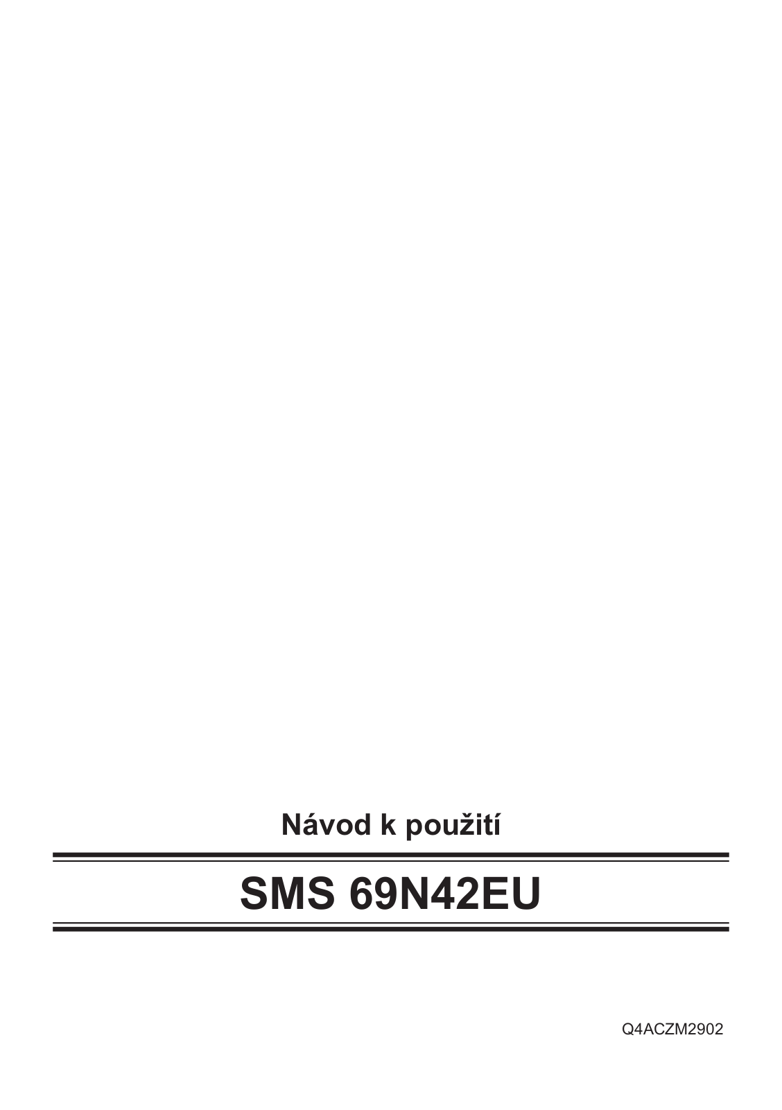 Bosch SMS 69N42EU User Manual