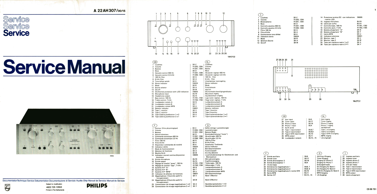 Philips AH-307 Service Manual