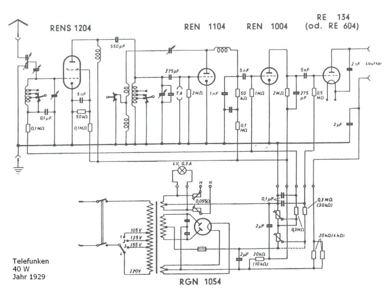 Telefunken 40-W Schematic