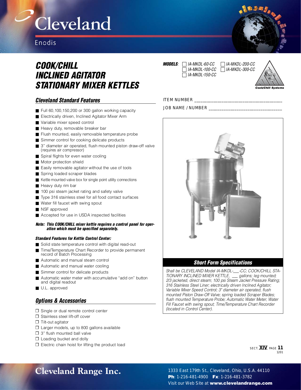 Cleveland IA-MKDL-100-CC Service Manual