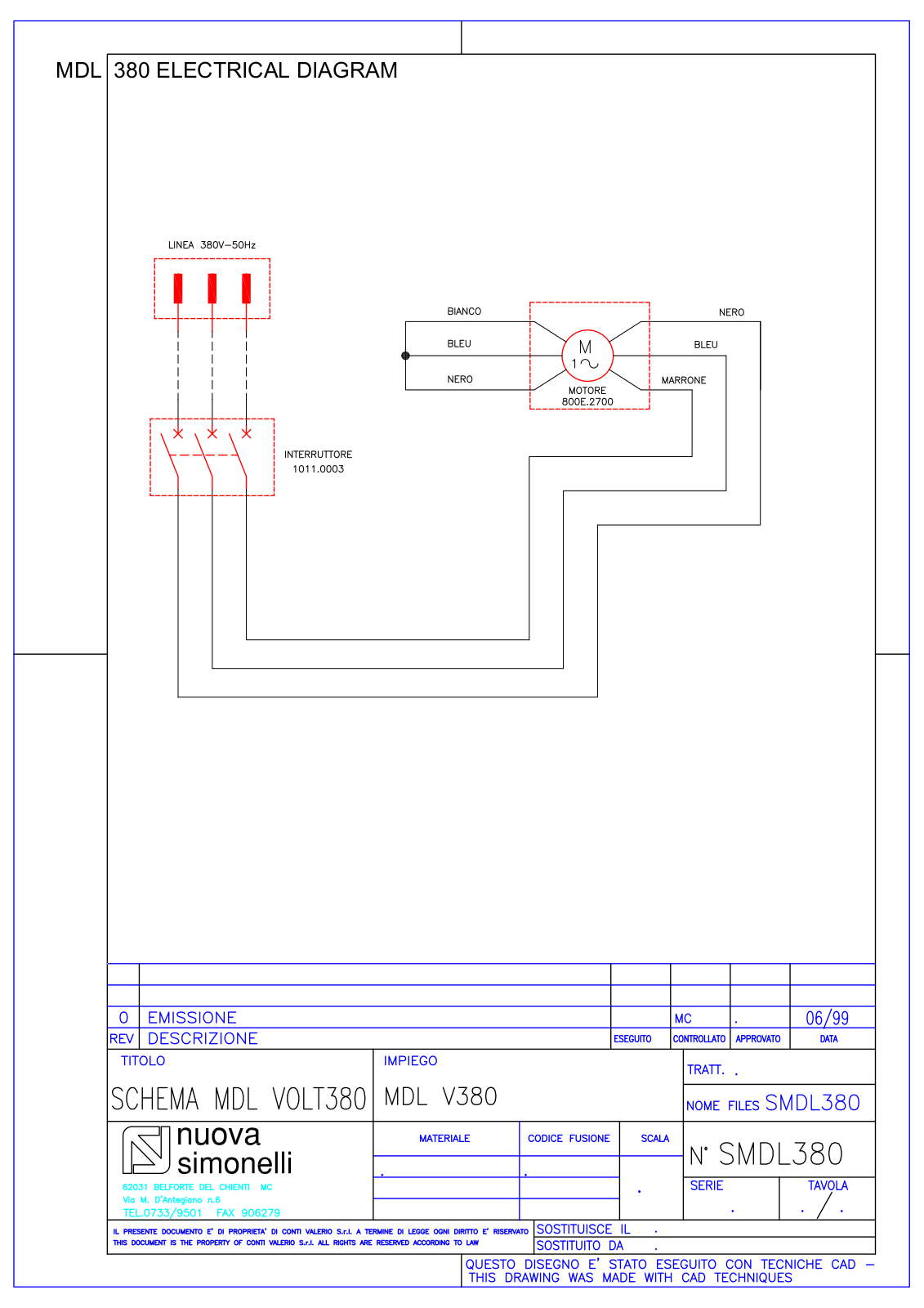 Nuova Simonelli MDL AC380,CA110,CA220,A380,380