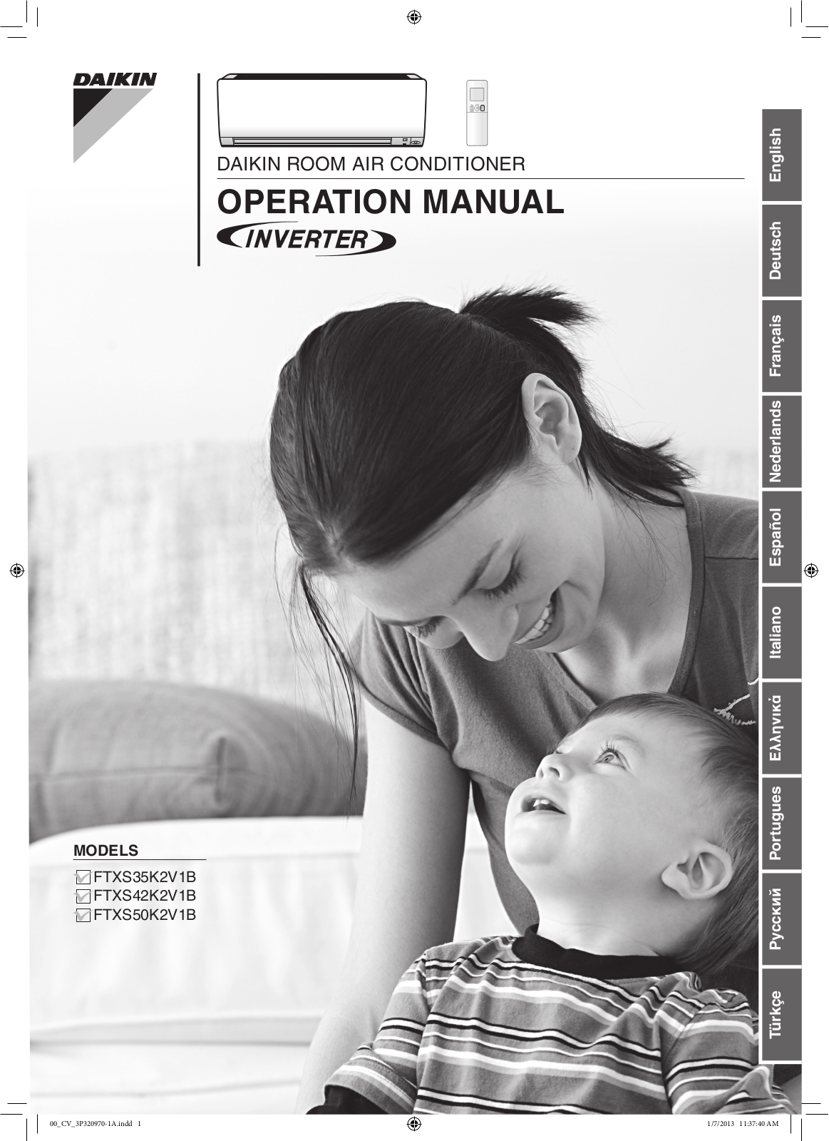 Daikin FTXS35K2V1B Operation manuals