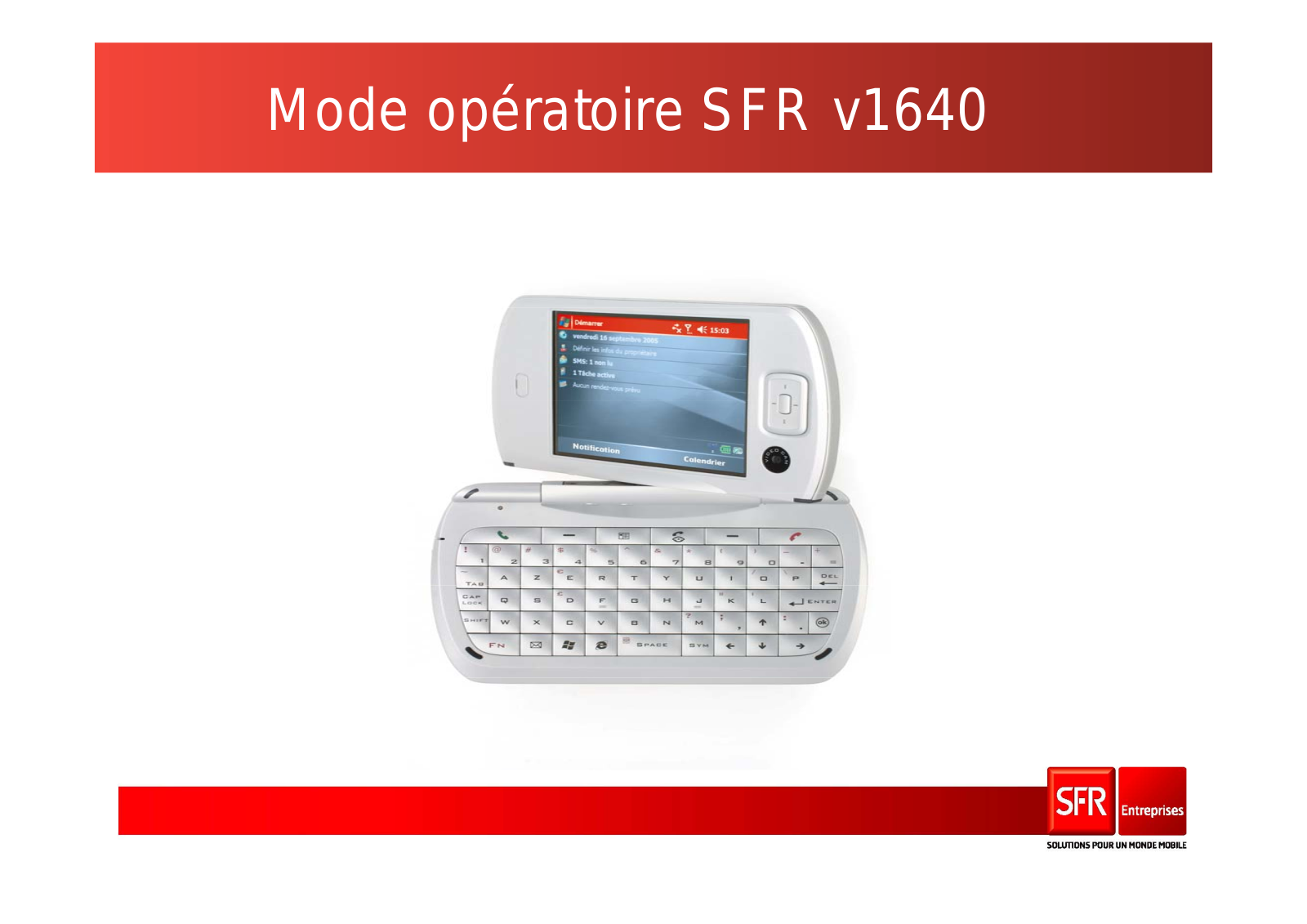 SFR V1640 User Manual