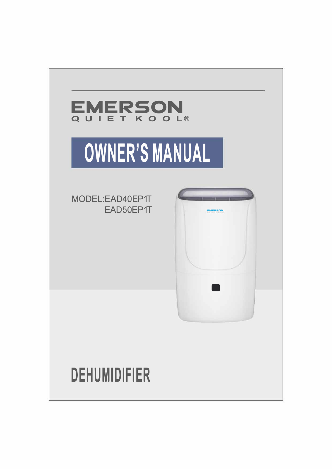 Emerson EAD50EP1T, EAD40EP1T User Manual