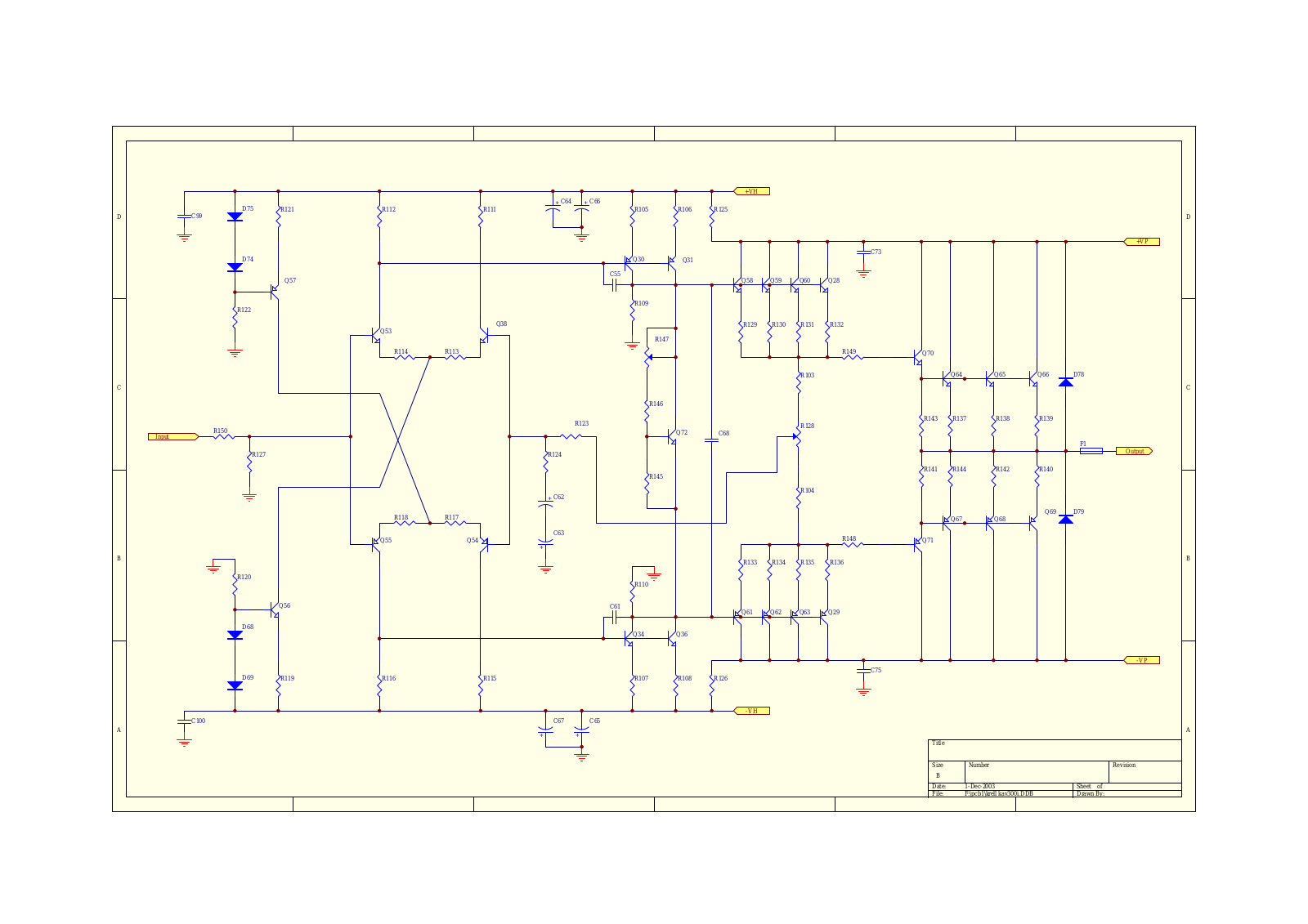 Krell KAV-300-I, 300-I Schematic