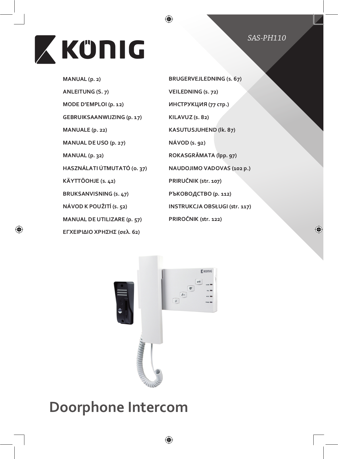 Konig Door phone intercom User Manual