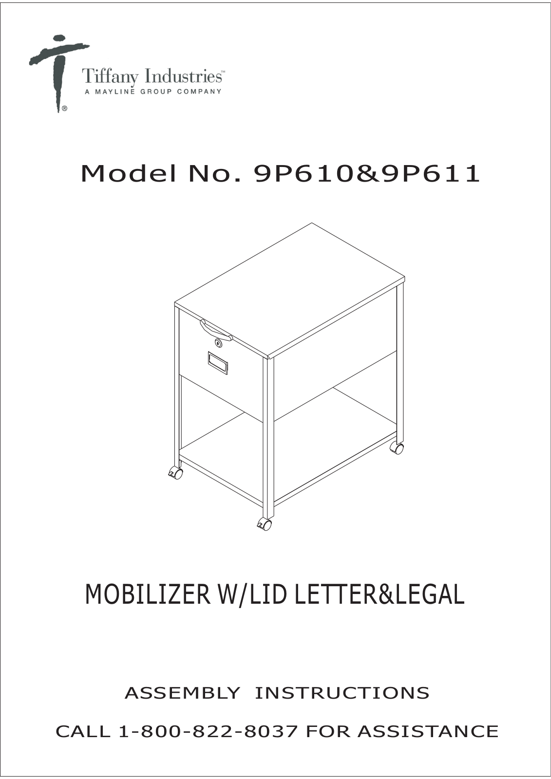Mayline 9P610BLK Assembly Guide - ManualMachine.com