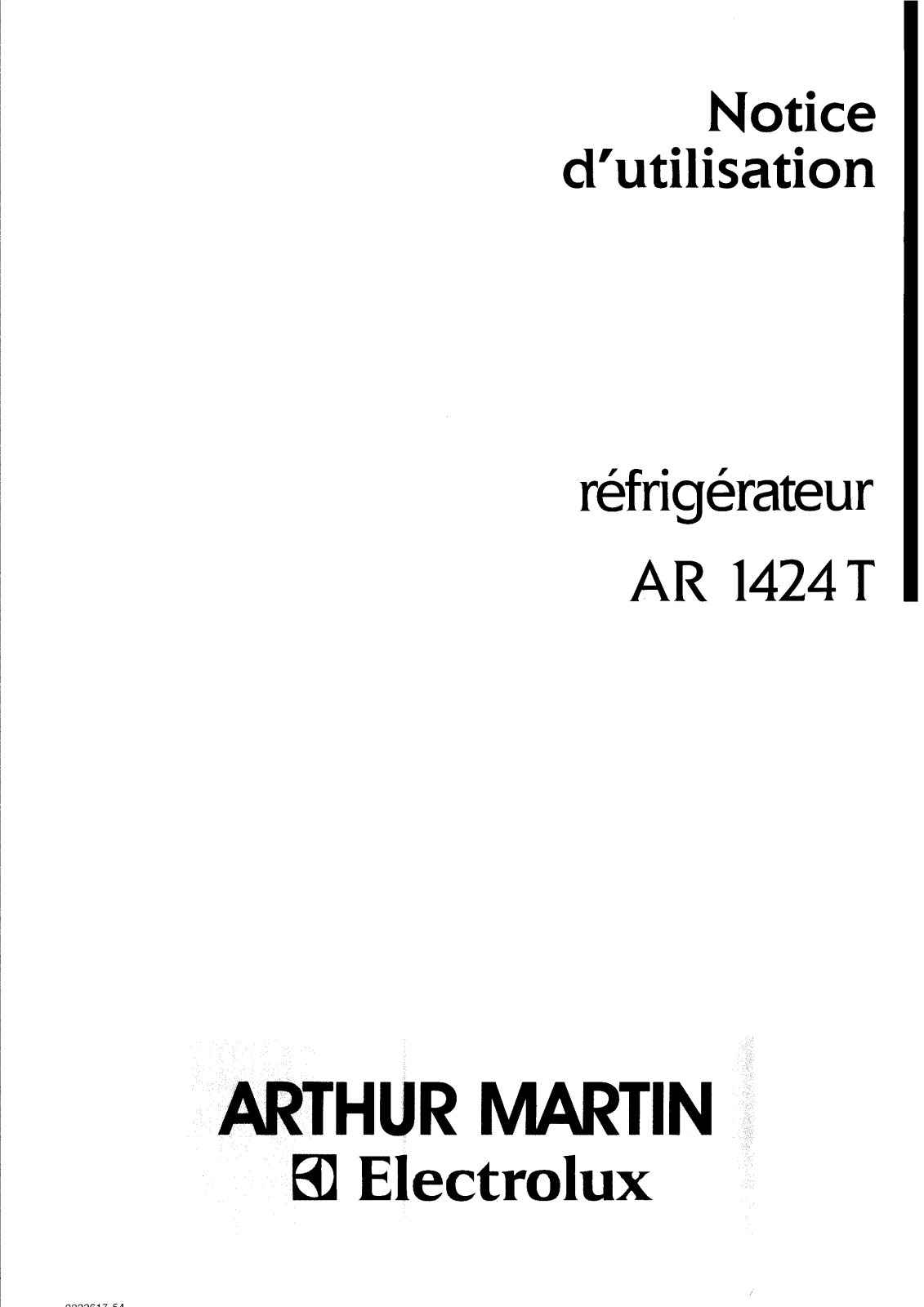 Arthur martin AR1424T User Manual