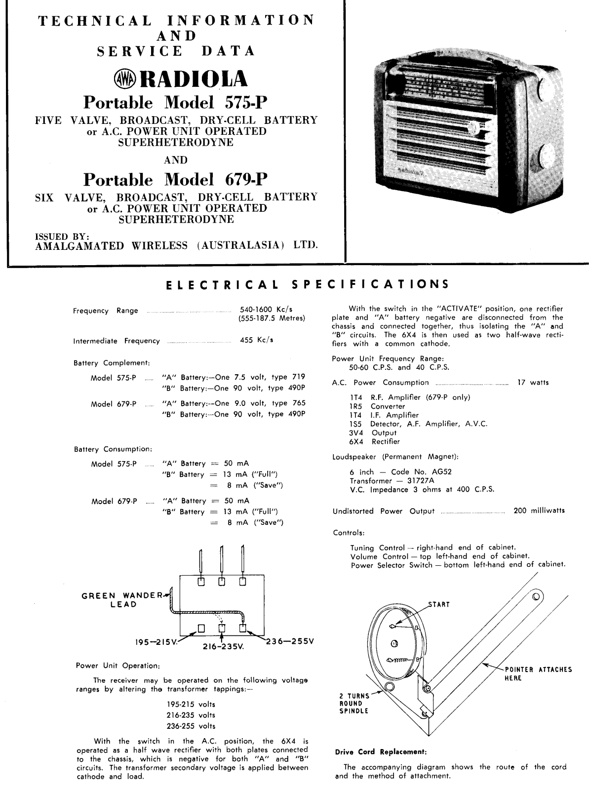 AWA 575P, 679P Diagram - ManualMachine.com