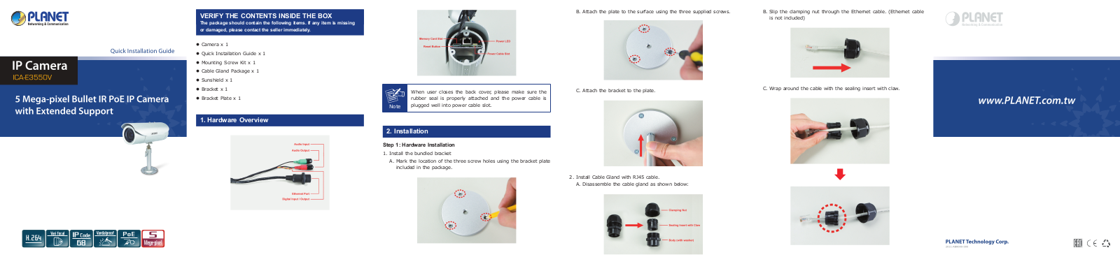 PLANET ICA-E3550V User Manual