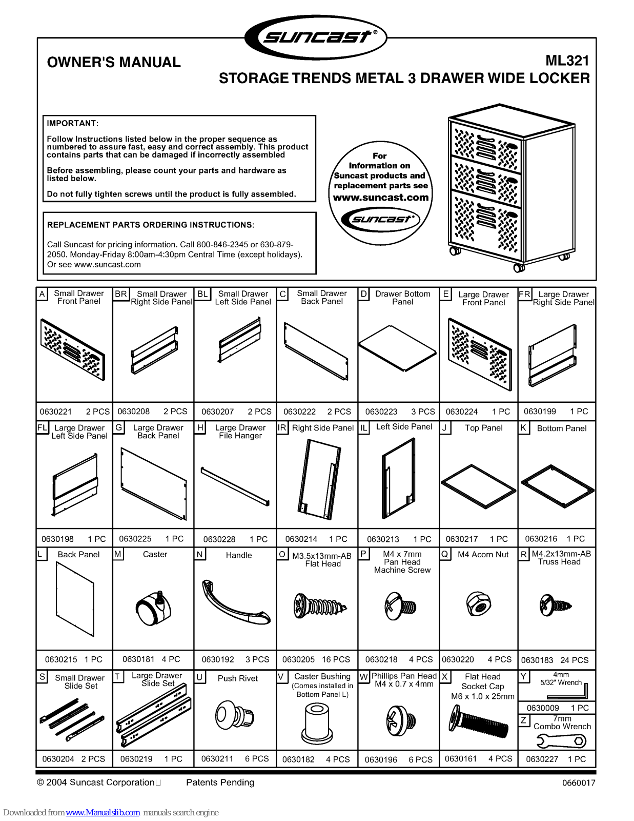 Suncast ML321 Owner's Manual - ManualMachine.com
