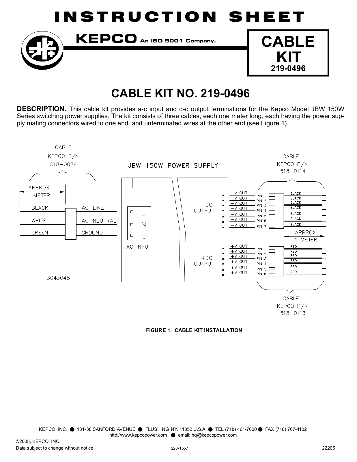 KEPCO KIT 219-0496 User Manual