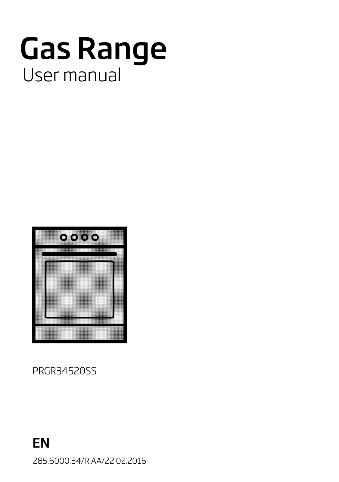 Beko PRGR34520SS User manual