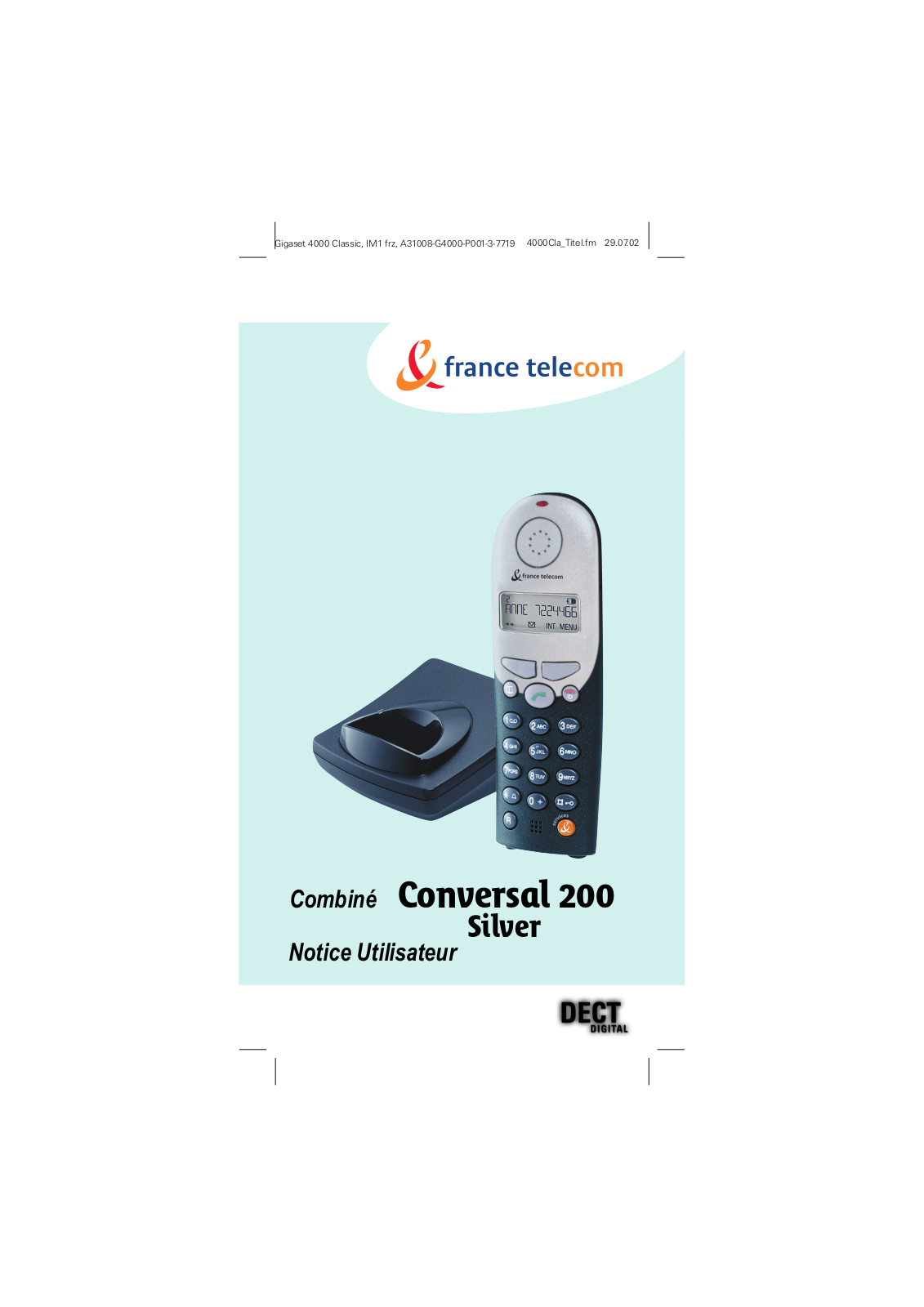 FRANCE TELECOM CONVERSAL 200 User Manual