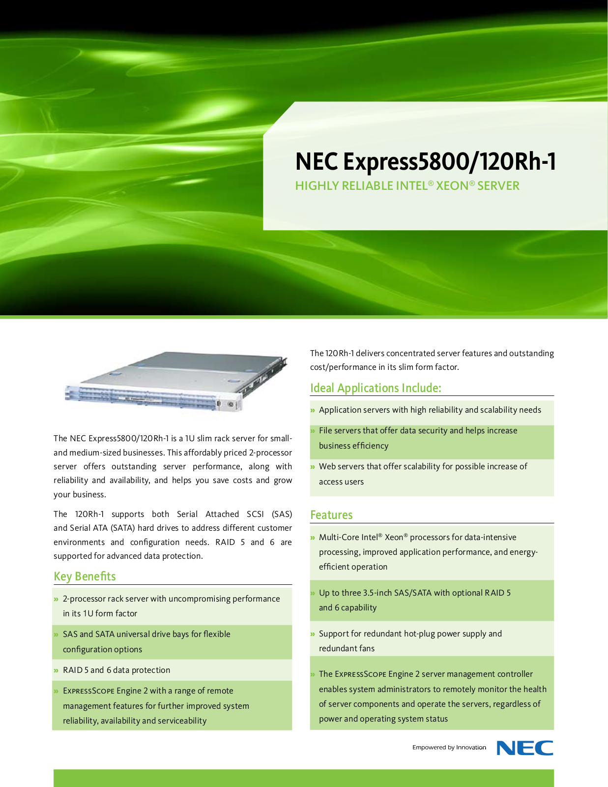 NEC Express5800-120Rh-1 Basic manual