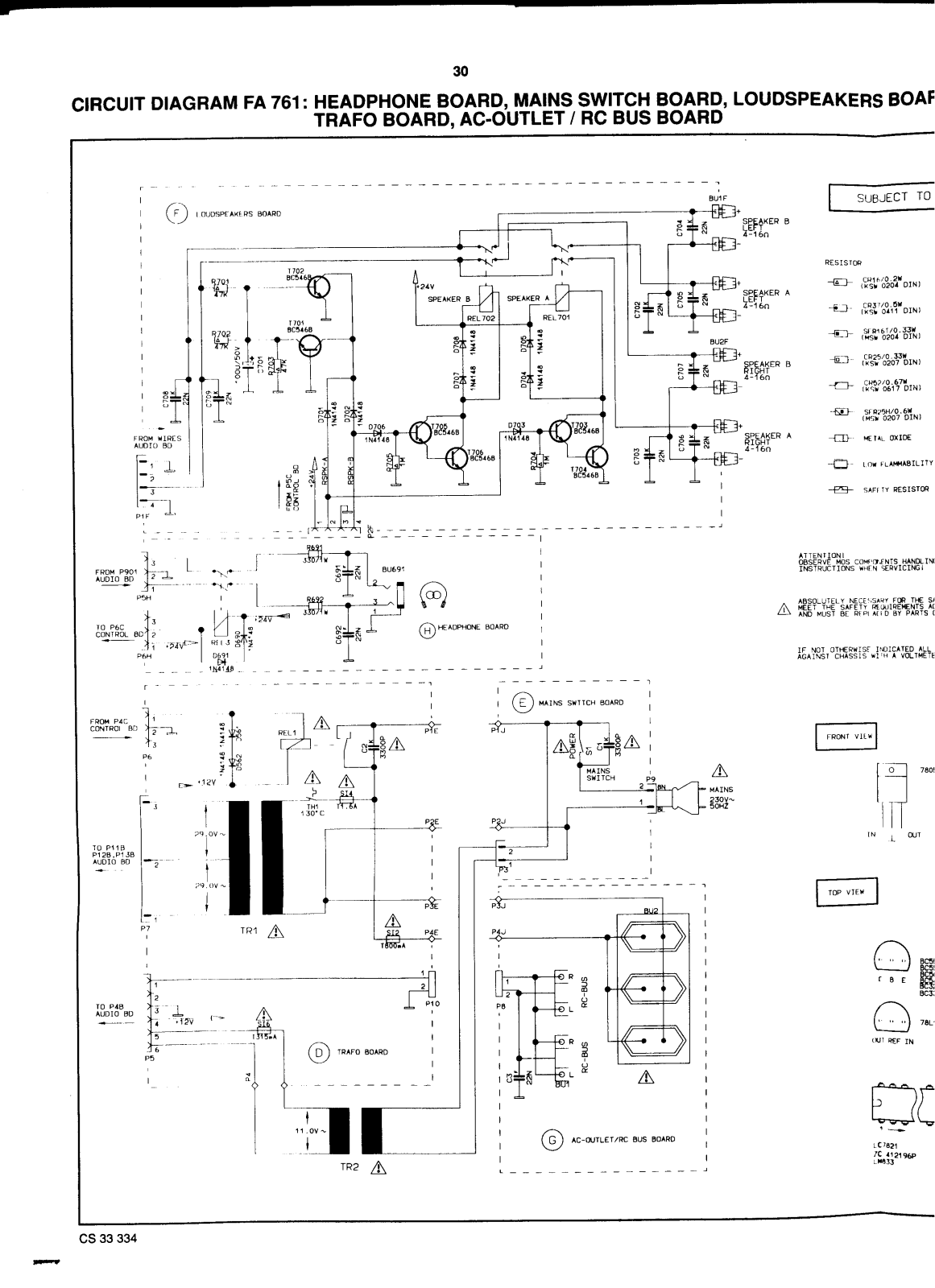 Philips FA-761 Schematic