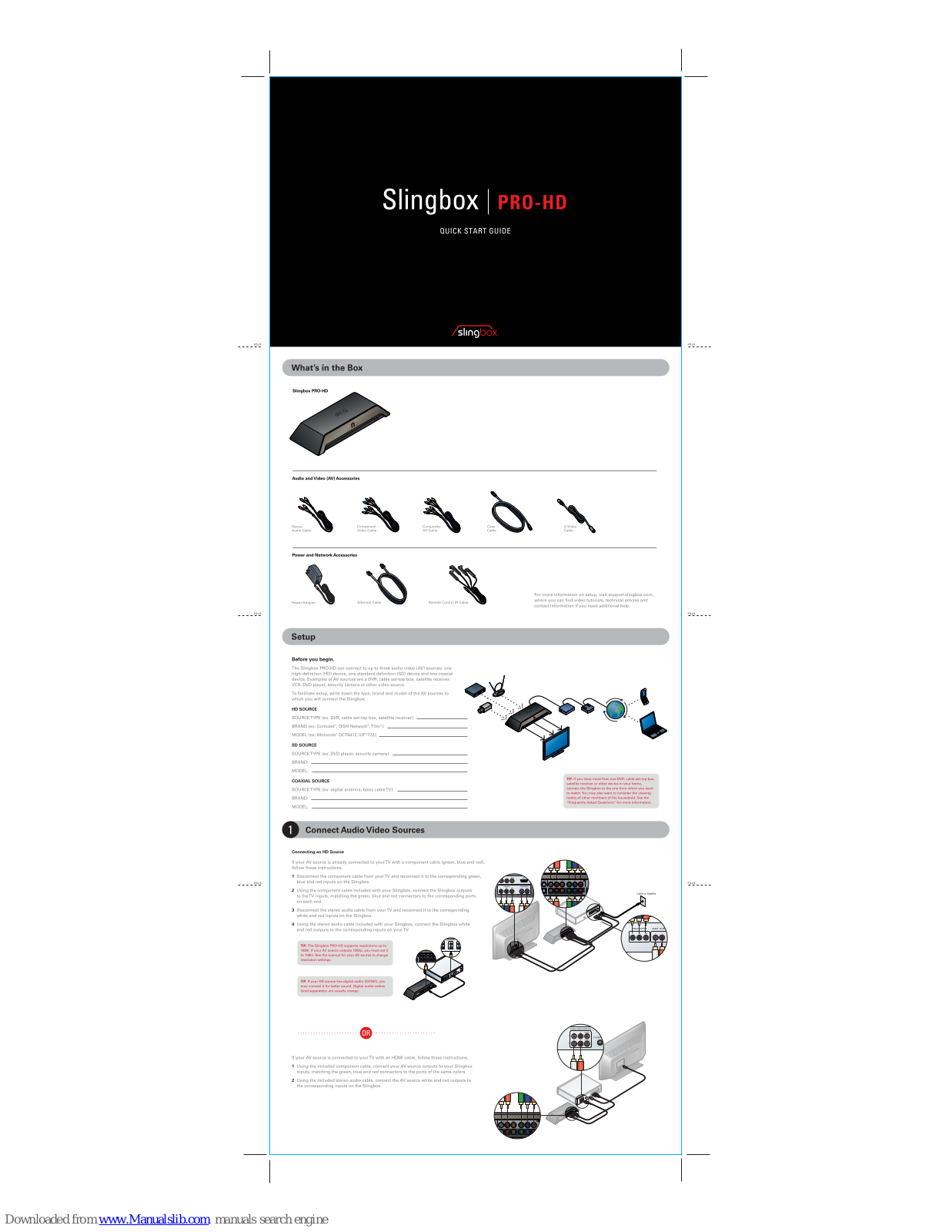 Slingbox PRO-HD Quick Start Manual - ManualMachine.com