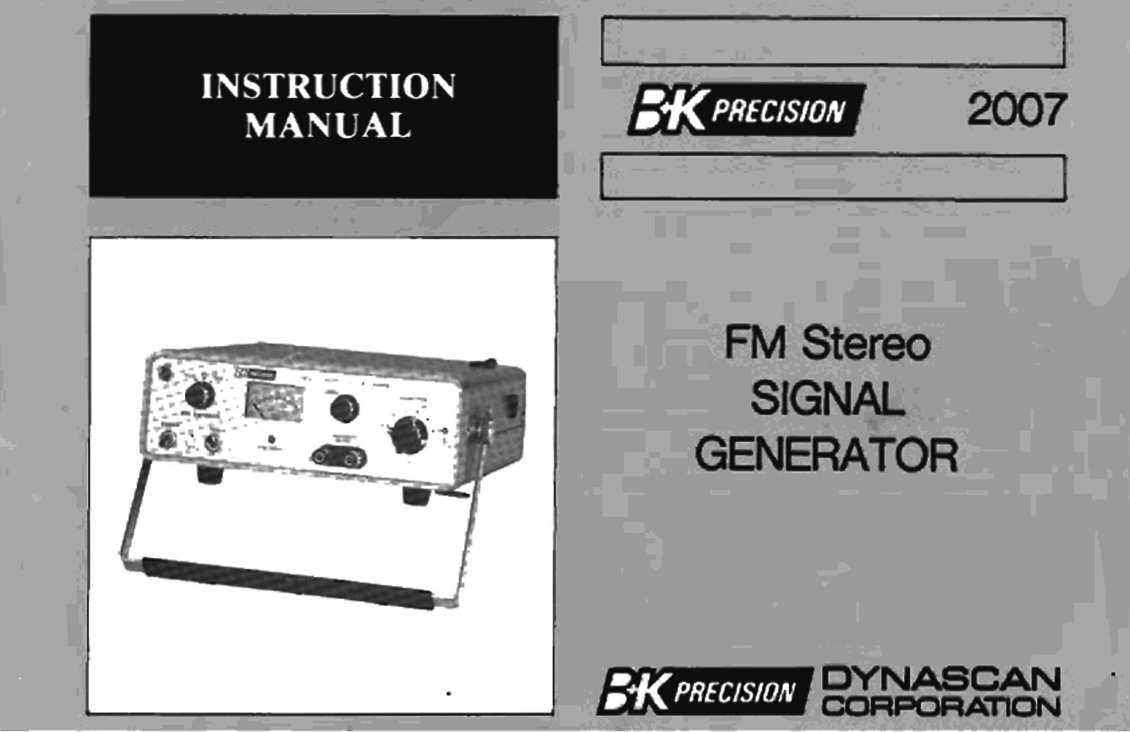 BK Precision 2007 Service manual