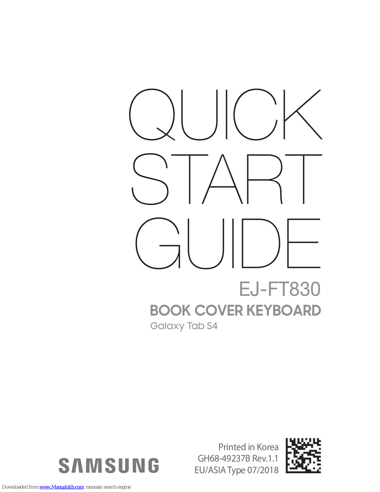 Samsung EJ-FT830 Quick Start Manual