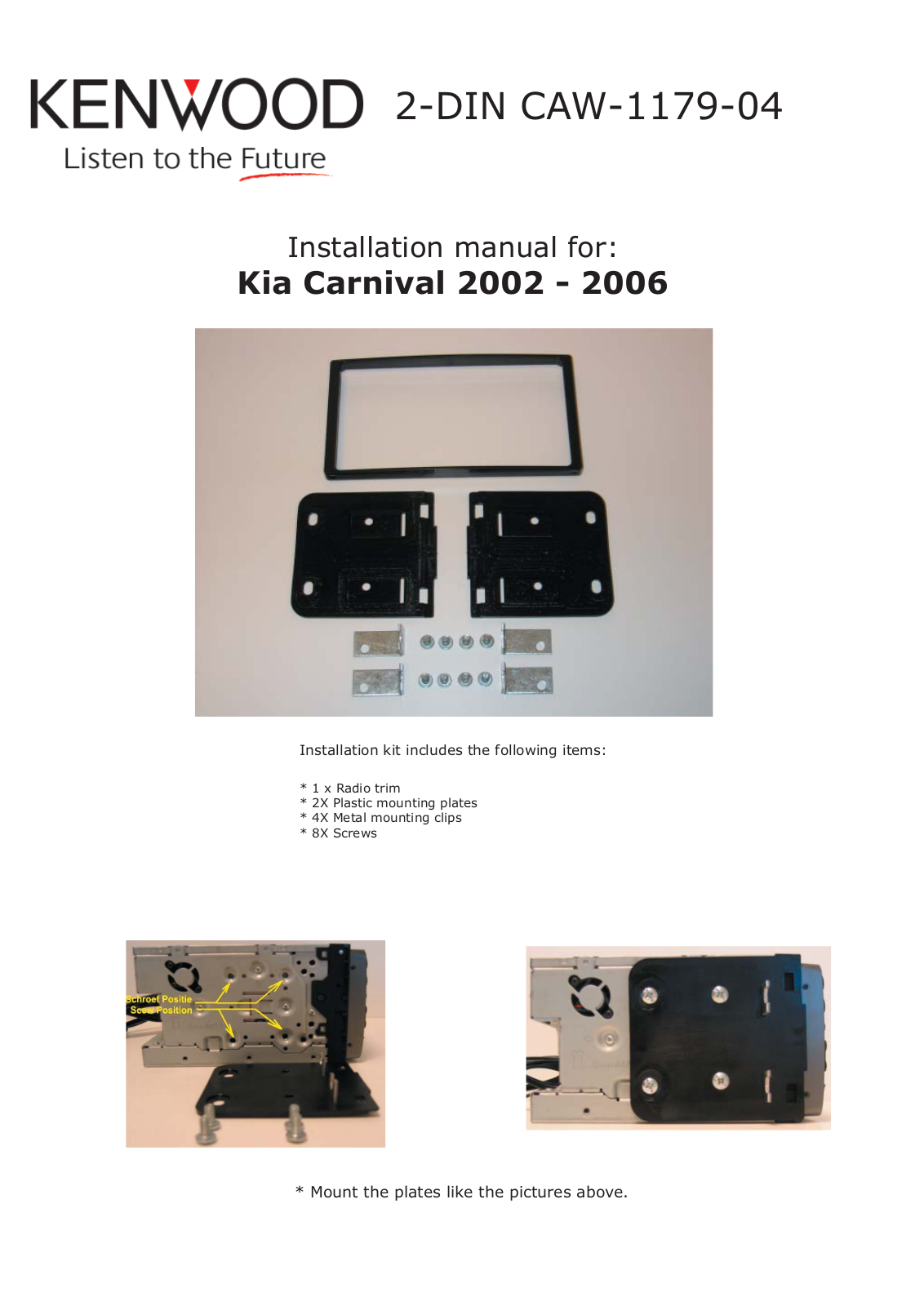 Kenwood CAW1179-04 User Manual