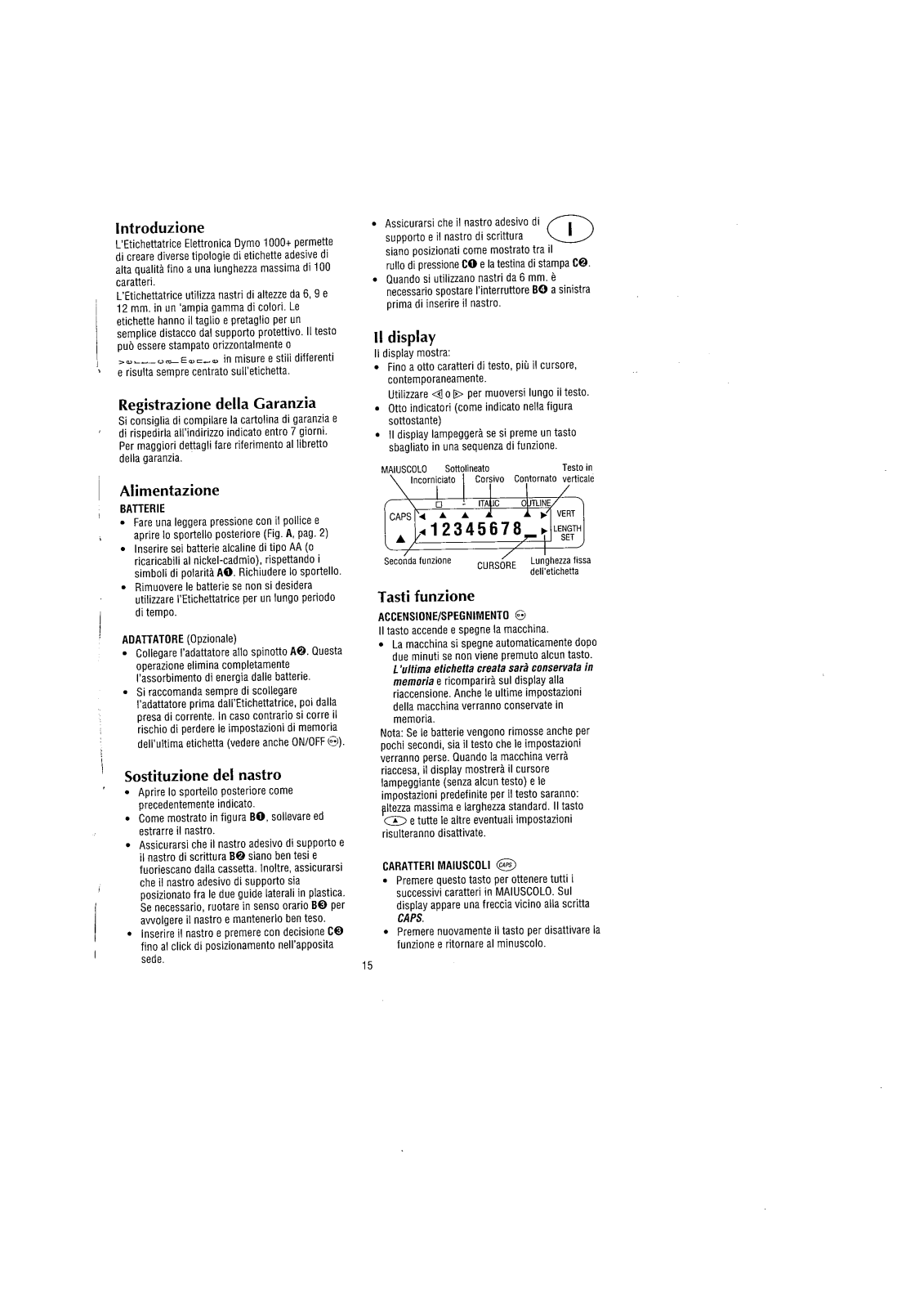 DYMO 1000Plus User's Manual