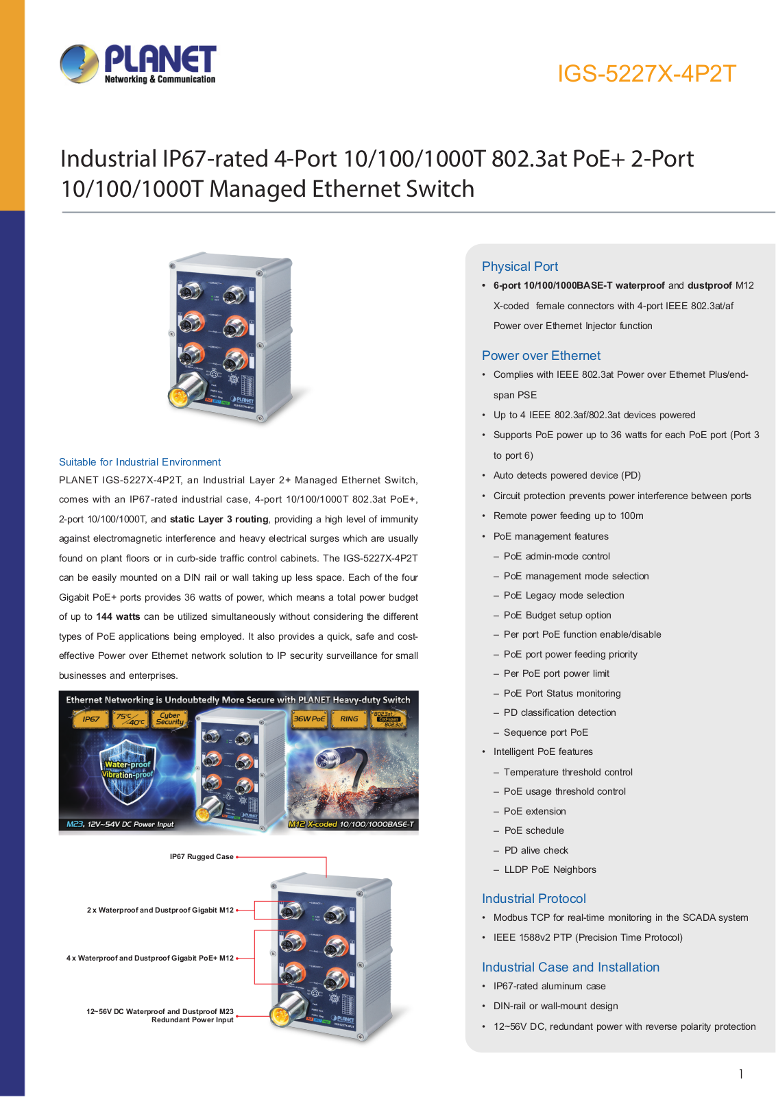 Planet IGS-5227X-4P2T User guide