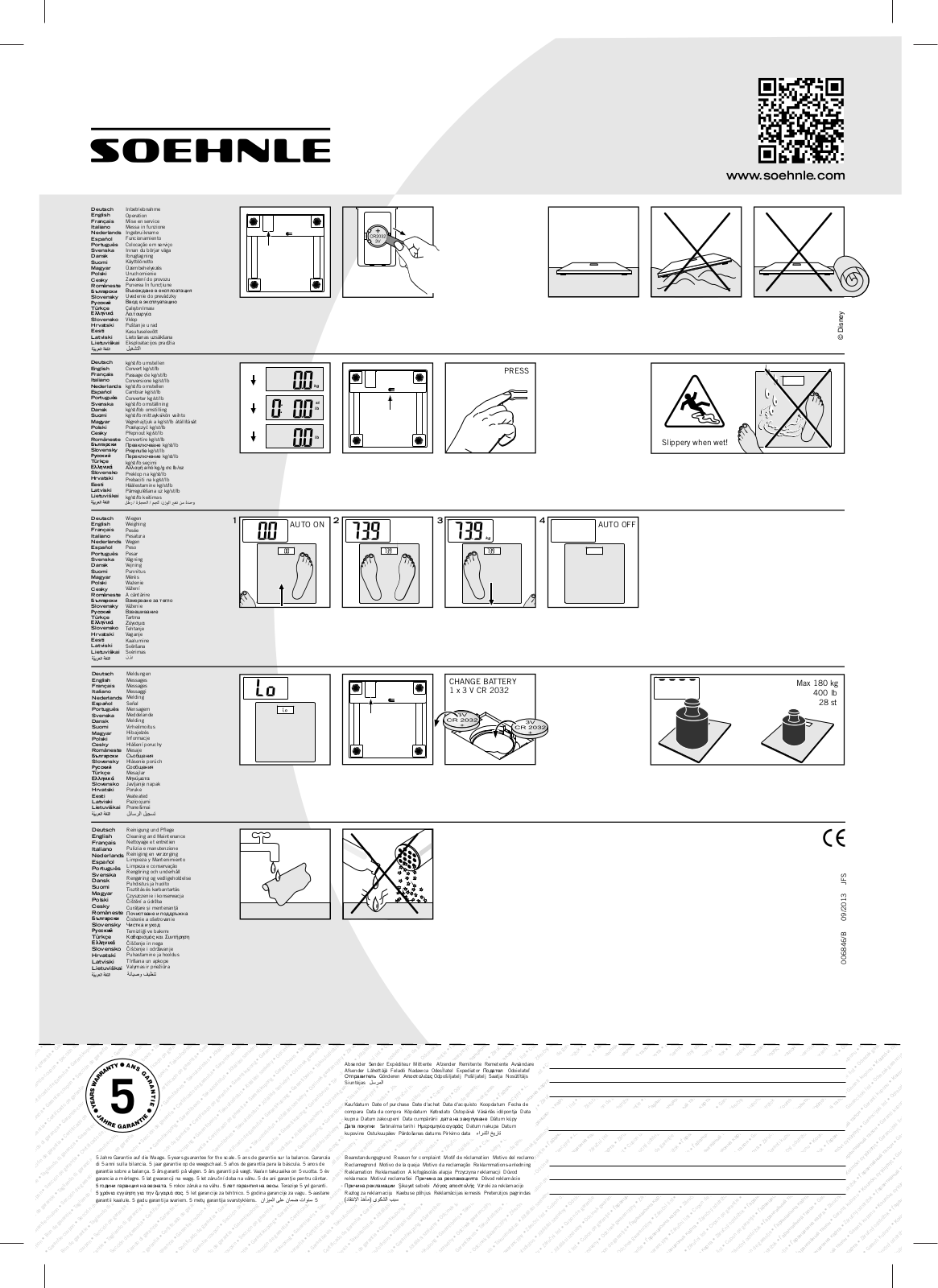 Soehnle Disney Forever Classic User Manual