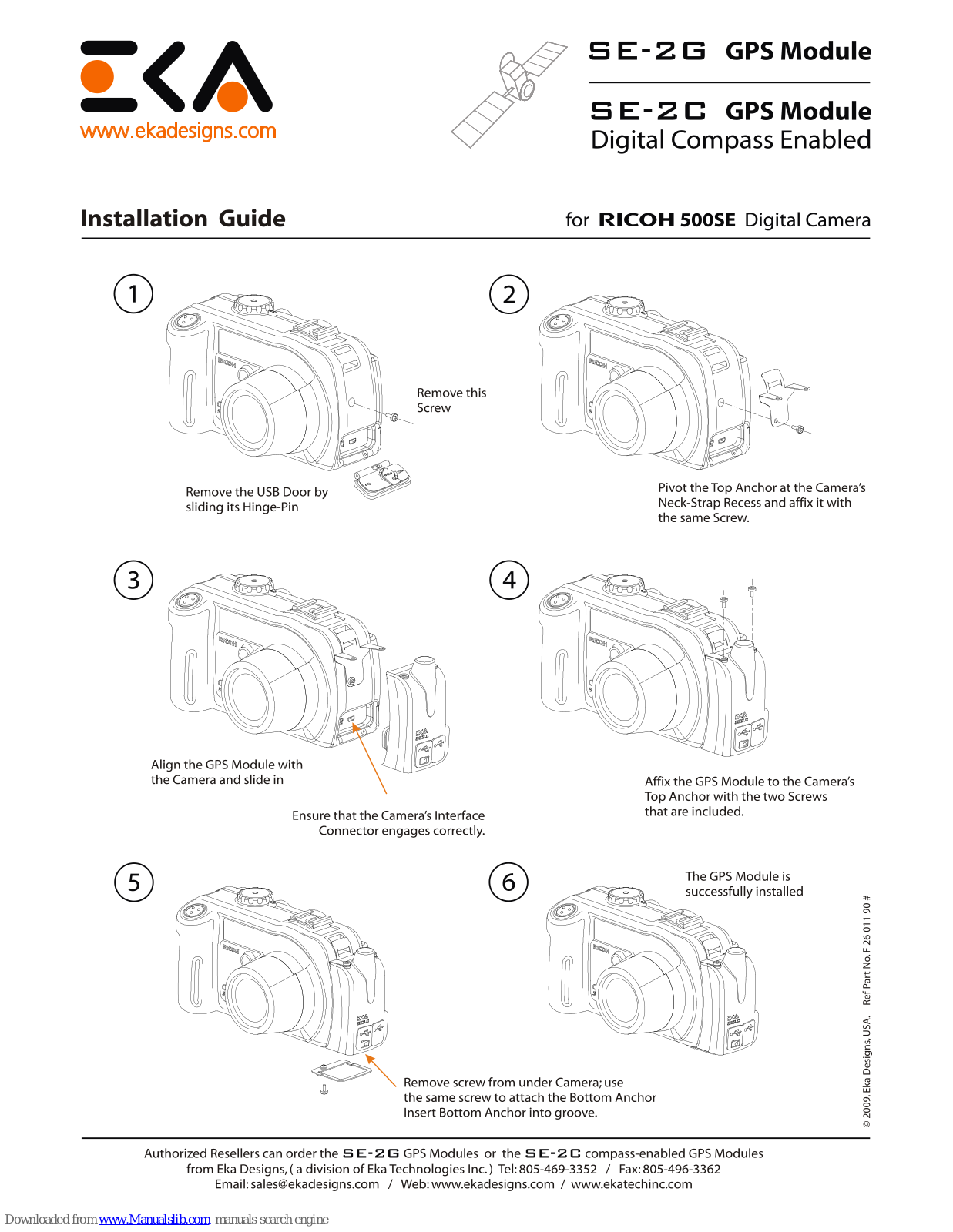 Eka Designs SE-2G, SE-2C Installation Manual