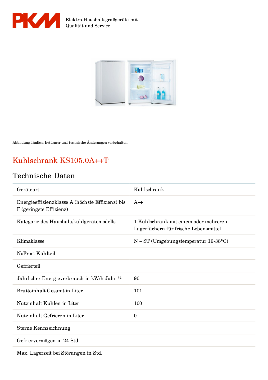 PKM KS105.0A++ User Manual