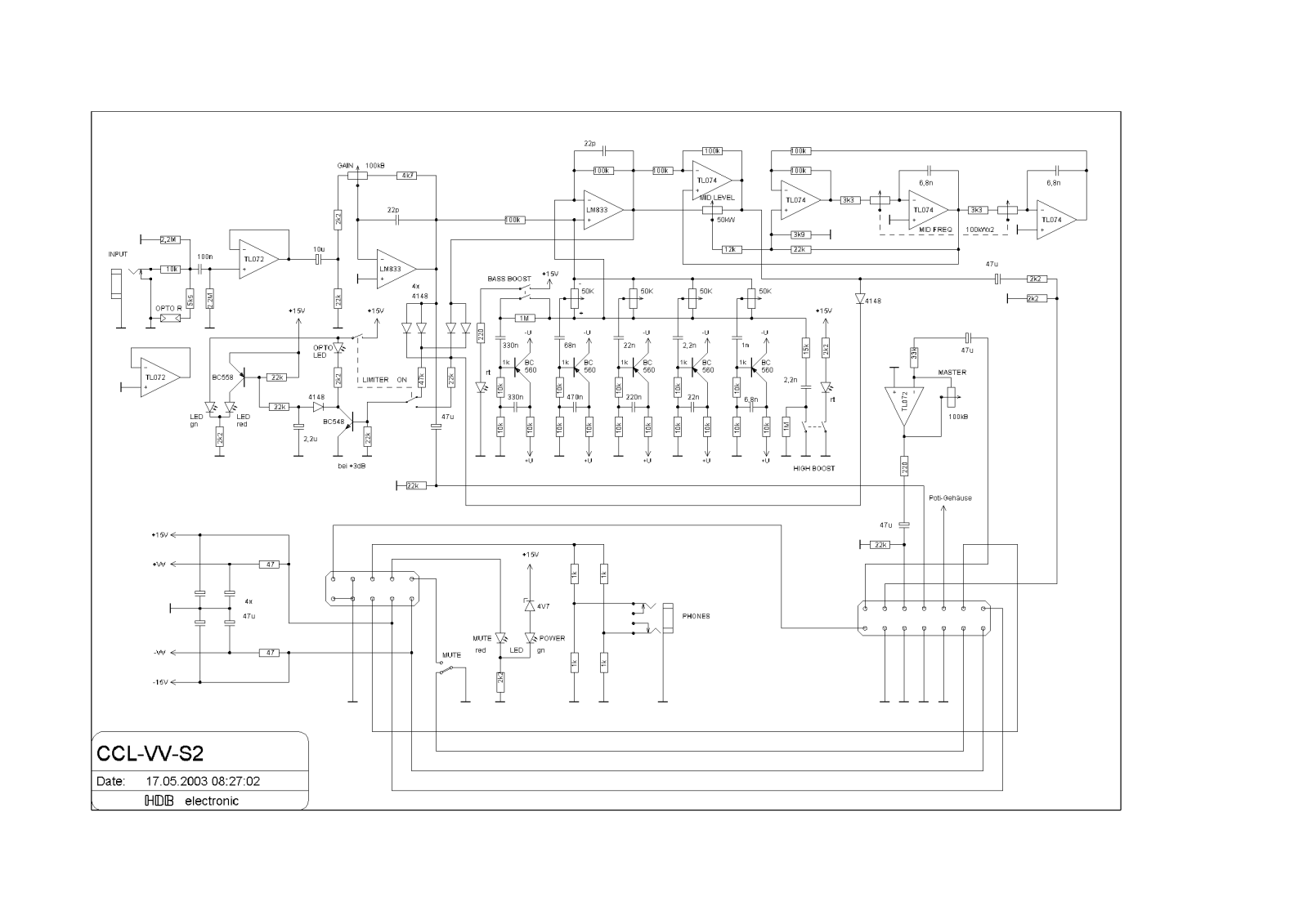 Warwick CCL-VV-S2 Schematic