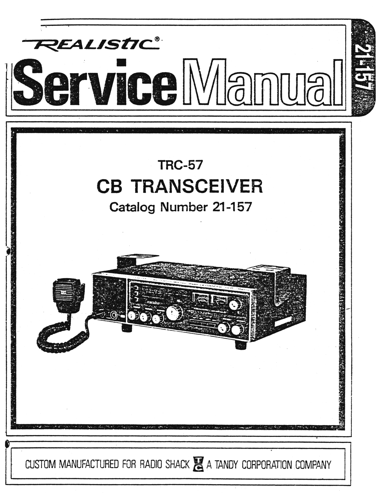 Realistic   RadioShack TRC-57 Service Manual